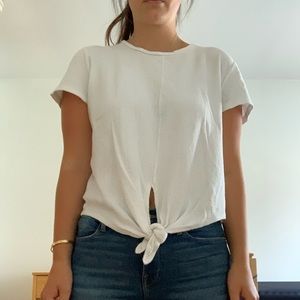 White tie front t-shirt
